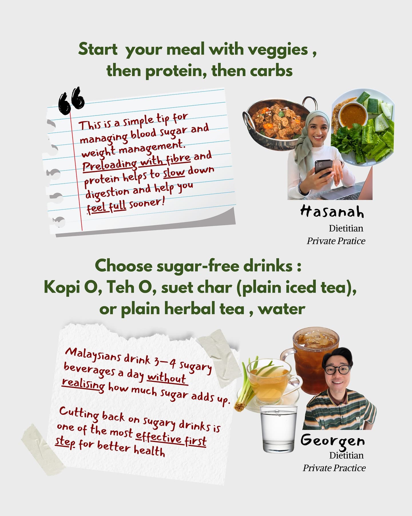 Being a dietitian is not about banning nasi lemak or scolding you for drinking Milo ais., slide 5 of 6