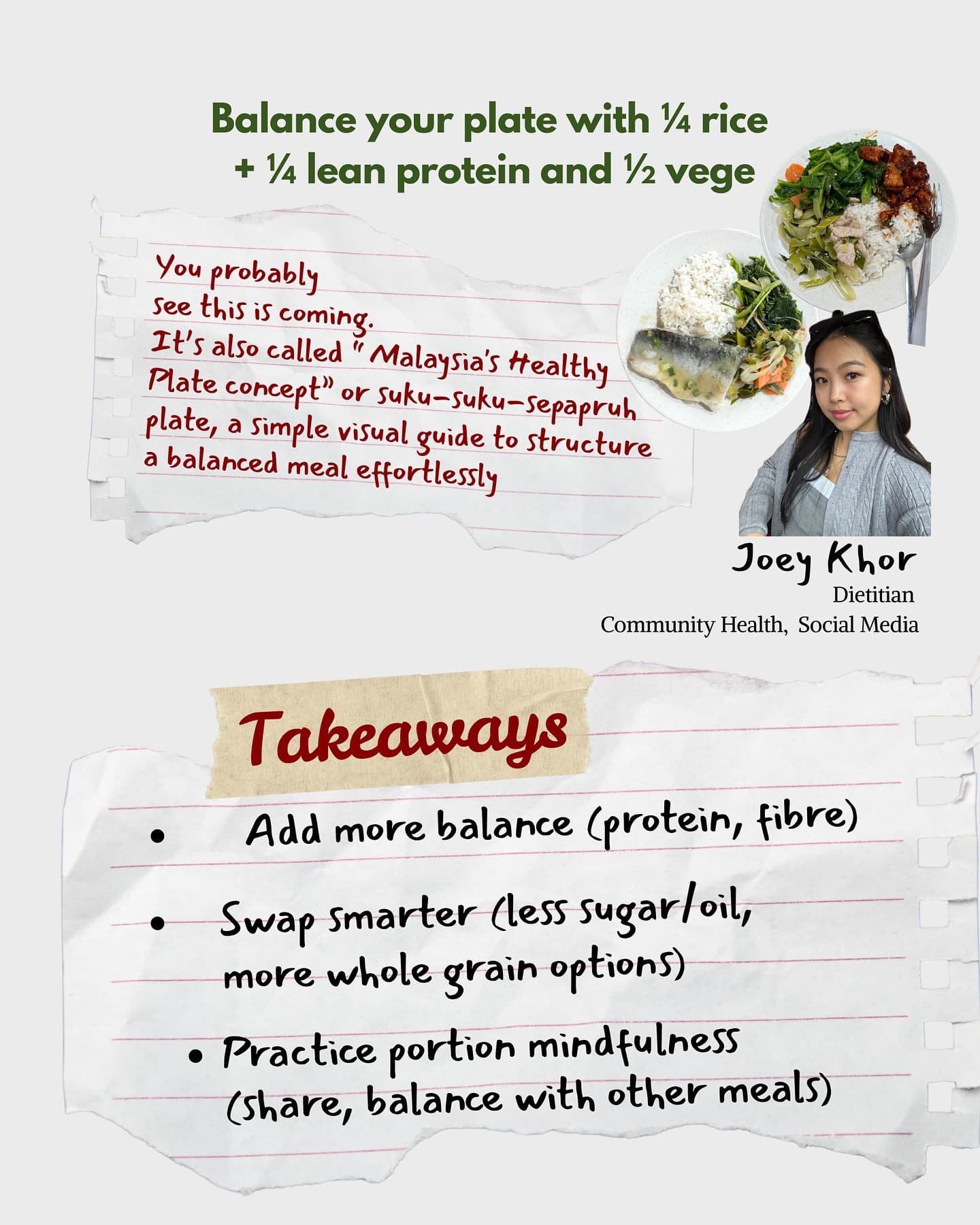 Being a dietitian is not about banning nasi lemak or scolding you for drinking Milo ais., slide 6 of 6